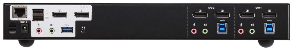 Aten 2 prievadų USB 3.0 8k DP dviejų ekranų KVMP jungiklis