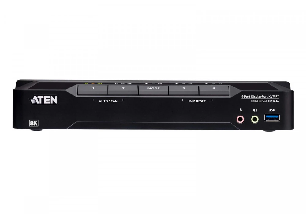 Aten Przełącznik kvmp 4-port usb 3.0 8k displayport