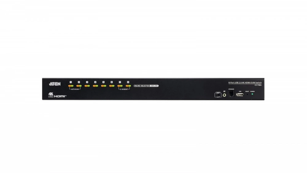 Przełącznik Aten KVM-Switch 8-portowy, 4K HDMI, USB 2.0, Audio CS1798A