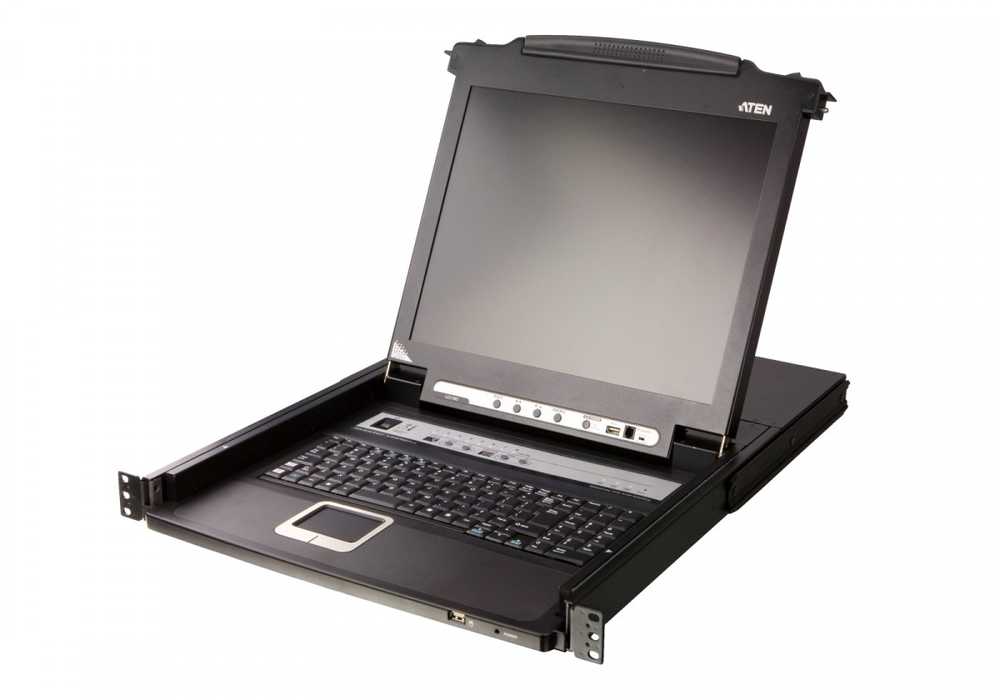Aten | 8 prievadų PS/2-USB VGA 17" LCD KVM jungiklis su Daisy-Chain prievadu ir USB periferiniu palaikymu | CL5708M