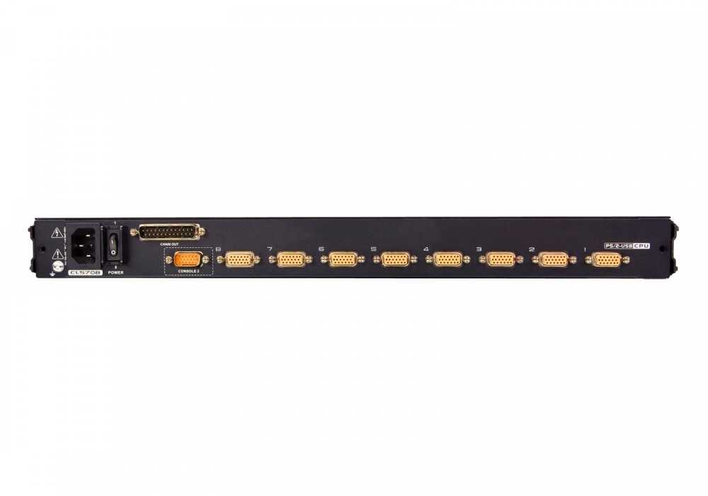 Aten | 8 prievadų PS/2-USB VGA 17" LCD KVM jungiklis su Daisy-Chain prievadu ir USB periferiniu palaikymu | CL5708M