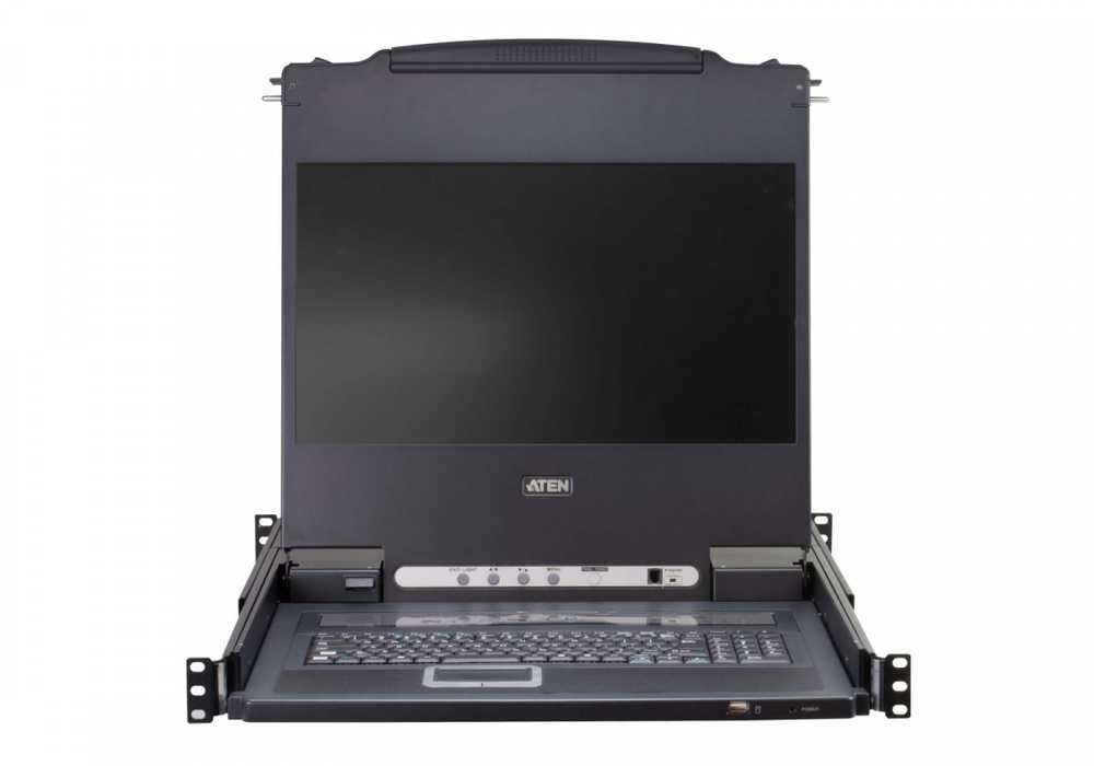 Aten | 8 prievadų PS/2-USB VGA 17" LCD KVM jungiklis su Daisy-Chain prievadu ir USB periferiniu palaikymu | CL5708M