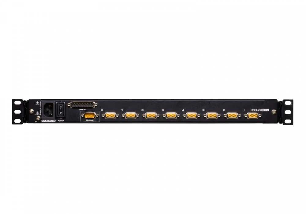 Aten | 8 prievadų PS/2-USB VGA 17" LCD KVM jungiklis su Daisy-Chain prievadu ir USB periferiniu palaikymu | CL5708M