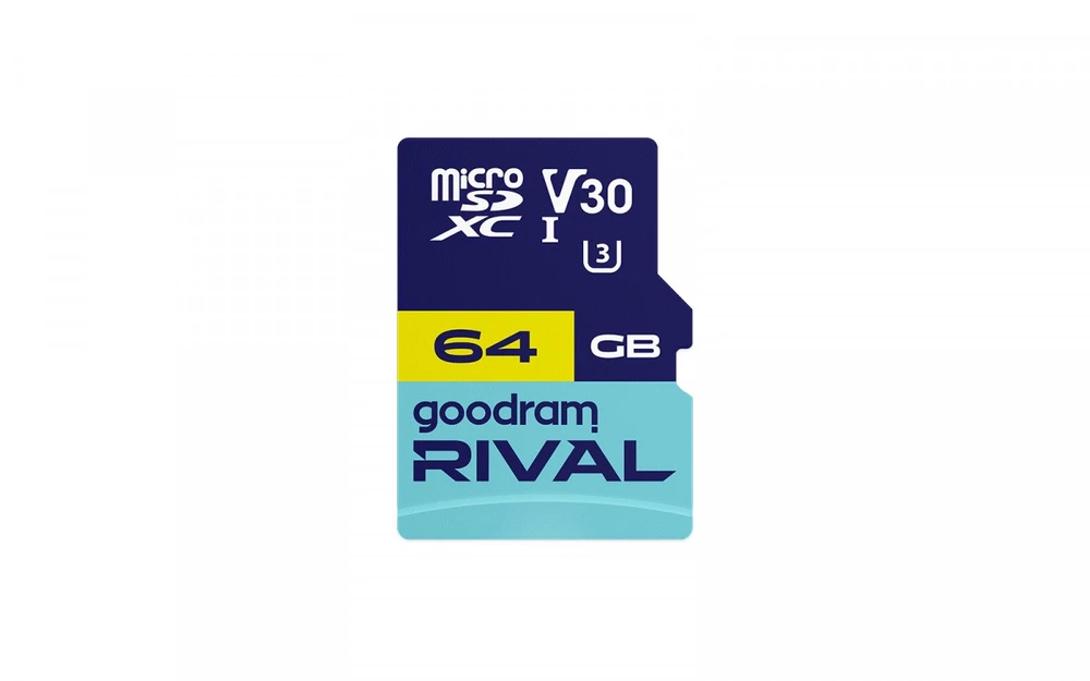 Atminties kortelė GOODRAM RIVAL M2AA 64 GB Micro SDXC V30 A2 UHS-I U3 + adapteris (GGSM2AA-0640R12)