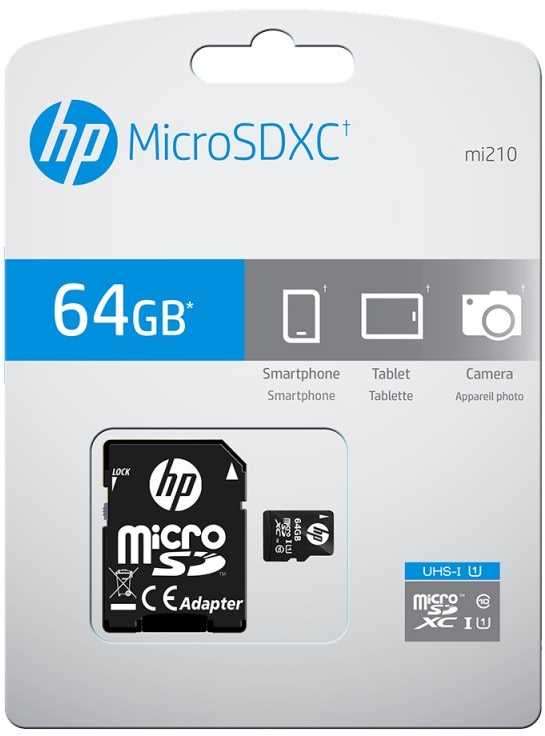 Hewlett Packard (HP) „Micro SDXC“ 64 GB atminties kortelė SDU64GBXC10HP-EF