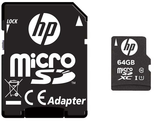Hewlett Packard (HP) „Micro SDXC“ 64 GB atminties kortelė SDU64GBXC10HP-EF
