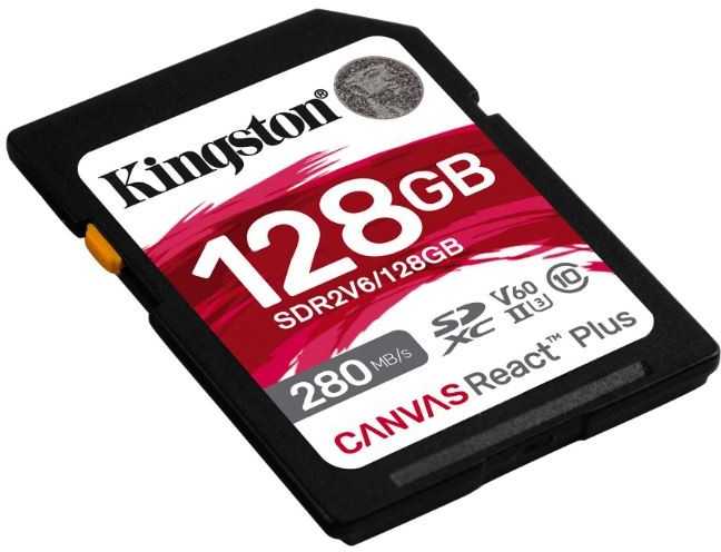 Kingston SD atminties kortelė 128GB React Plus 280/100/MB/s U3 V60