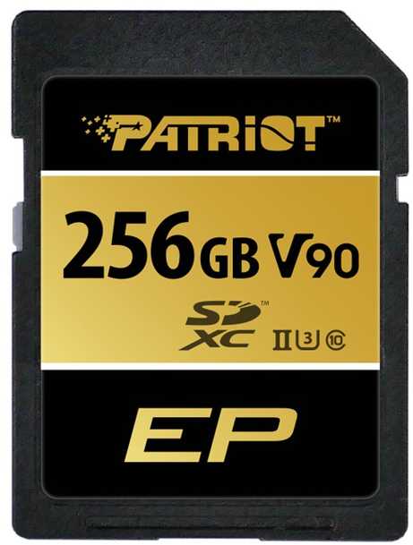 Atminties kortelė Patriot sdxc 256gb ep v90 300/260 mb/s uhs-ii u3 class10