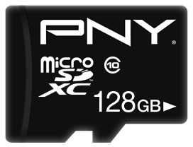Atminties kortelė PNY Micro SD Card Performance Plus 128GB XC Class 10 SD adapteris