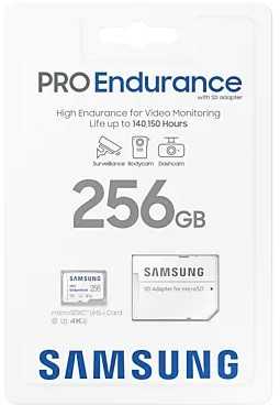 Samsung Karta pamięci microsd mb-mj256ka/eu pro endurance 256gb + adapter