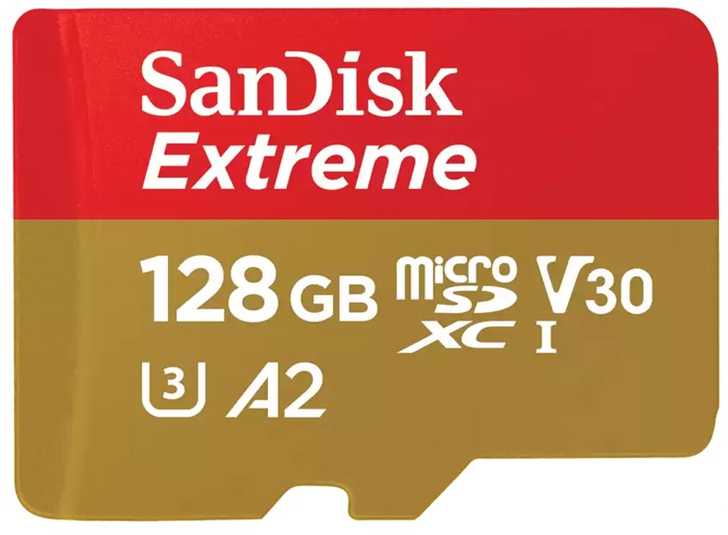 Atminties kortelė Sandisk extreme microsdxc 128 gb 190/90 mb/s a2