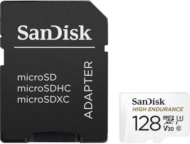 Sandisk High endurance microsdxc 128gb v30 su adapterem (rejestratory i monitoring)