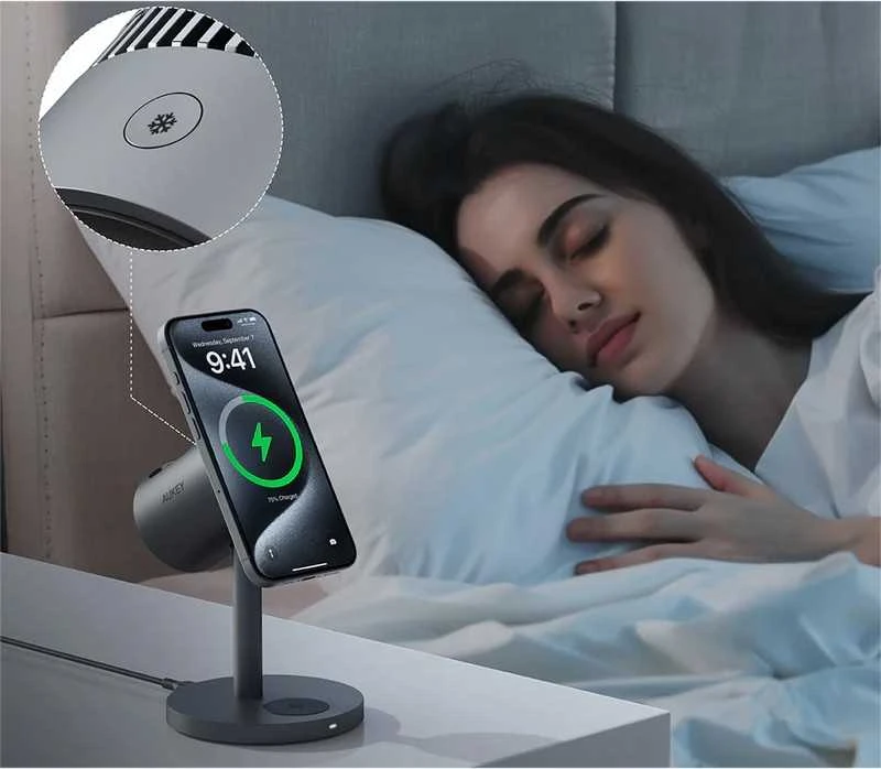 AUKEY LC-MC311A belaidės ausinės, pilkos