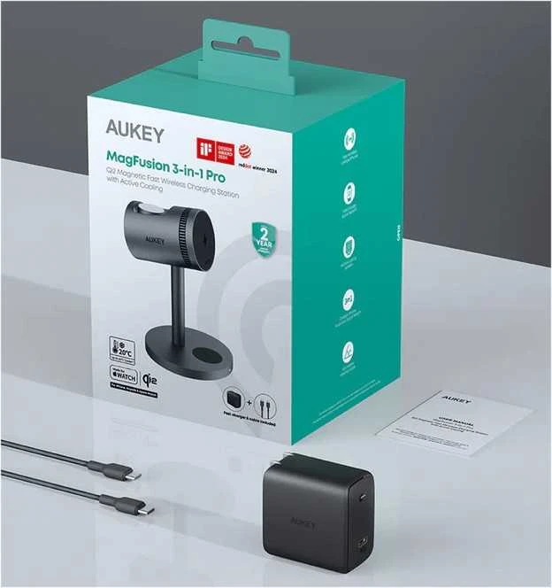AUKEY LC-MC311A belaidės ausinės, pilkos