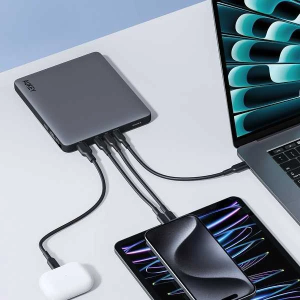 Powerbank Aukey PB-Y44, 20000mAh, 100W PD (pilka)