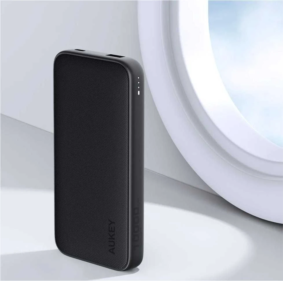 Aukey Pb-y46p nešiojama baterija, 10000 mAh, 20 W, 2 USB laidai, USB-C