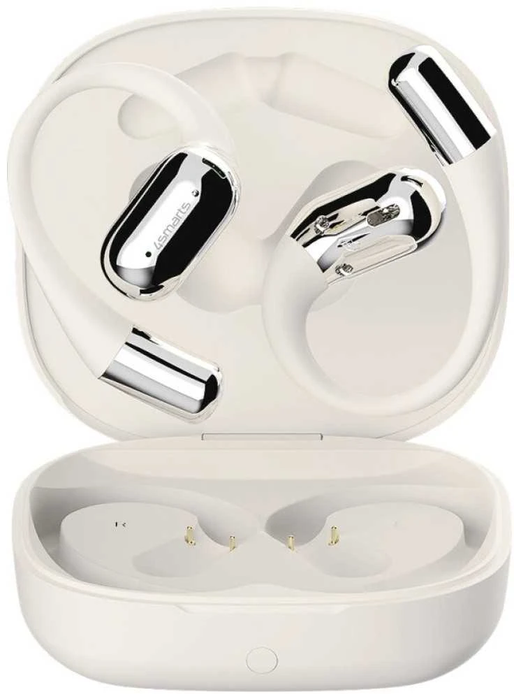 Bluetooth ausinės 4smarts SkyBuds OWS with AI screen beige