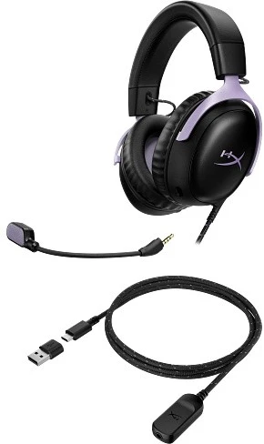 Ausinės HyperX Ausinių rinkinys gamingowy cloud iii juoda-šviesiai violetinė - df7f0aa