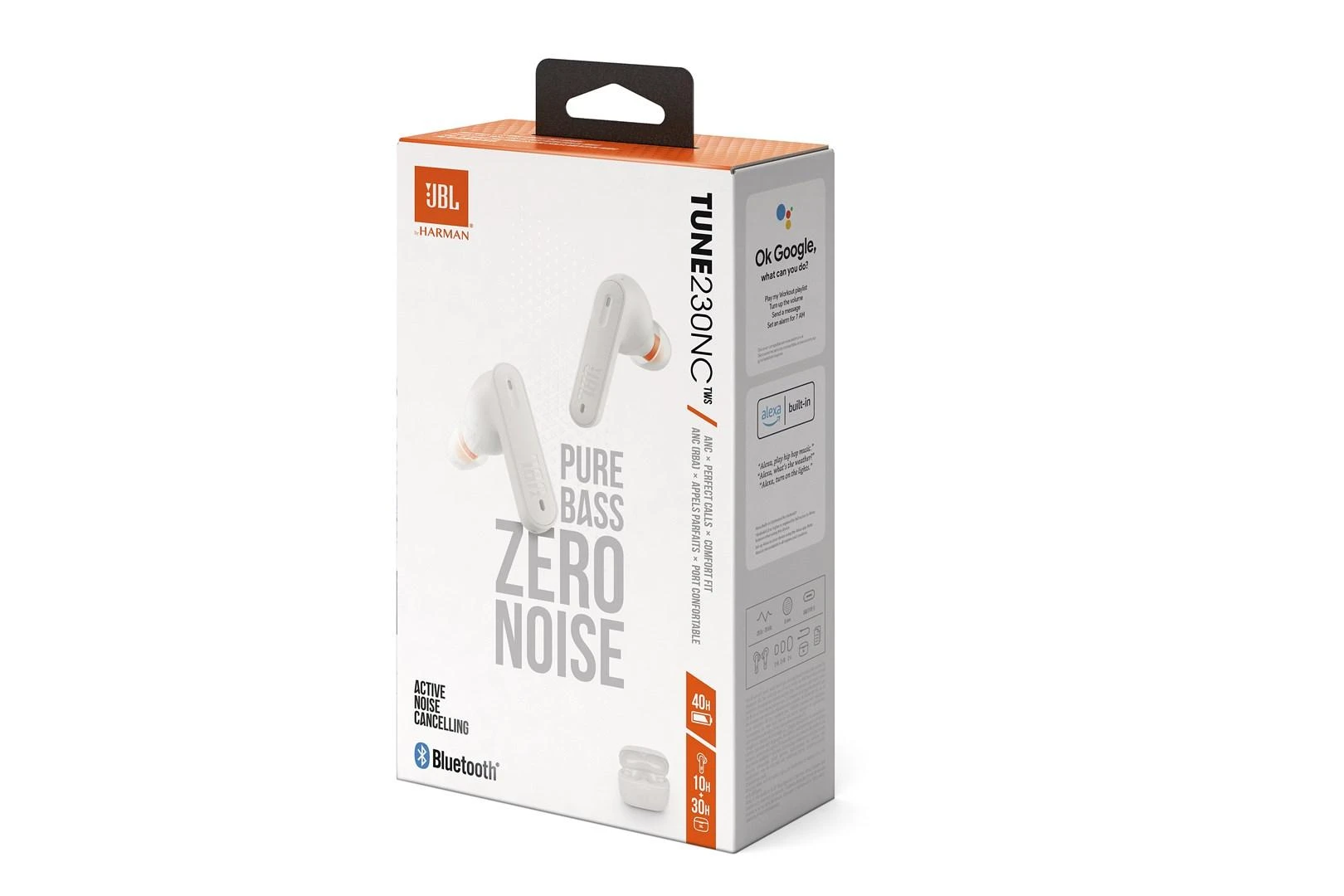JBL Tune 230 NC ausinės, Baltos