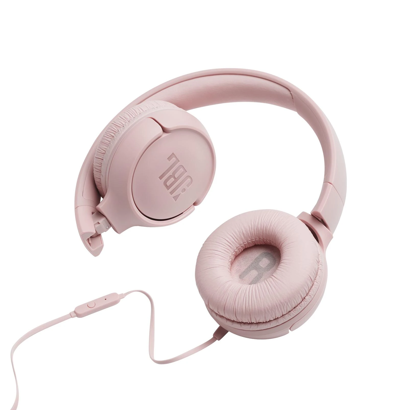 Lengvos ir patogios Ausinės JBL Tune 500 Pure Bass sound su mikrofonu rožinės