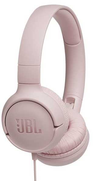 Lengvos ir patogios Ausinės JBL Tune 500 Pure Bass sound su mikrofonu rožinės