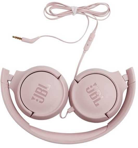 Lengvos ir patogios Ausinės JBL Tune 500 Pure Bass sound su mikrofonu rožinės