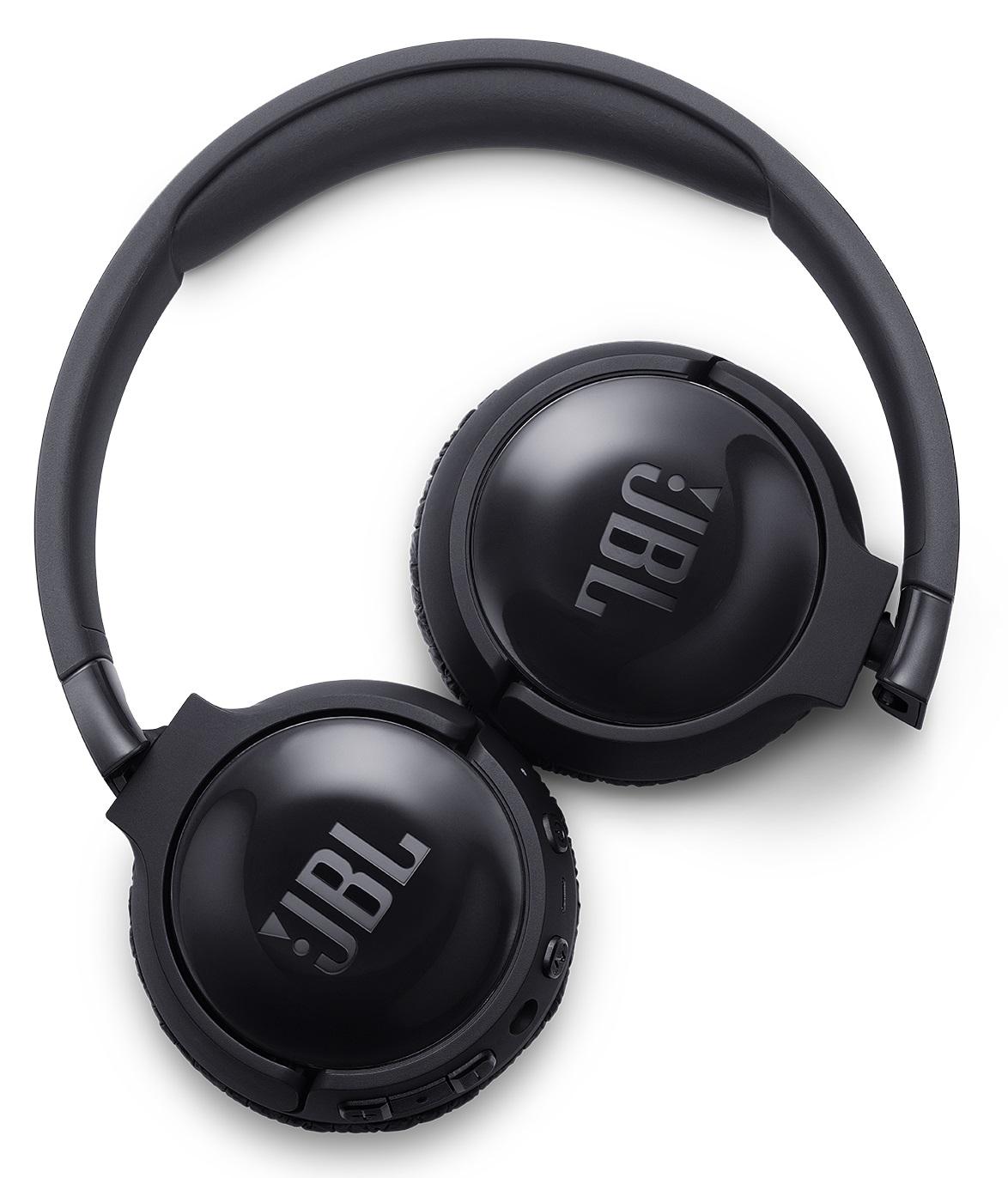 Belaidės ant ausų uždedamos triukšmą slopinančios ausinės JBL Tune 660NC, Juodos