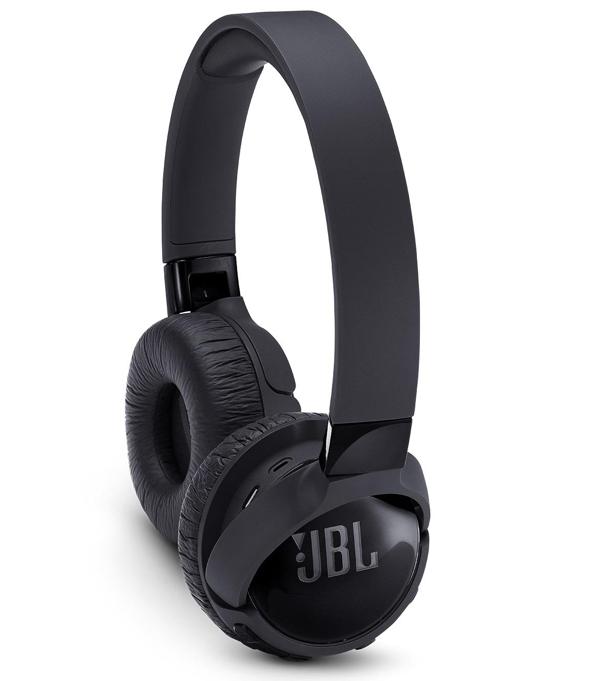 Belaidės ant ausų uždedamos triukšmą slopinančios ausinės JBL Tune 660NC, Juodos