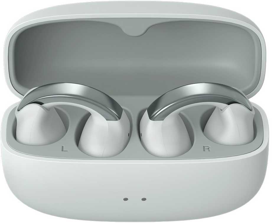 JVC HA-NP1THU - open-back TWS earcuff ausinės, pilkas