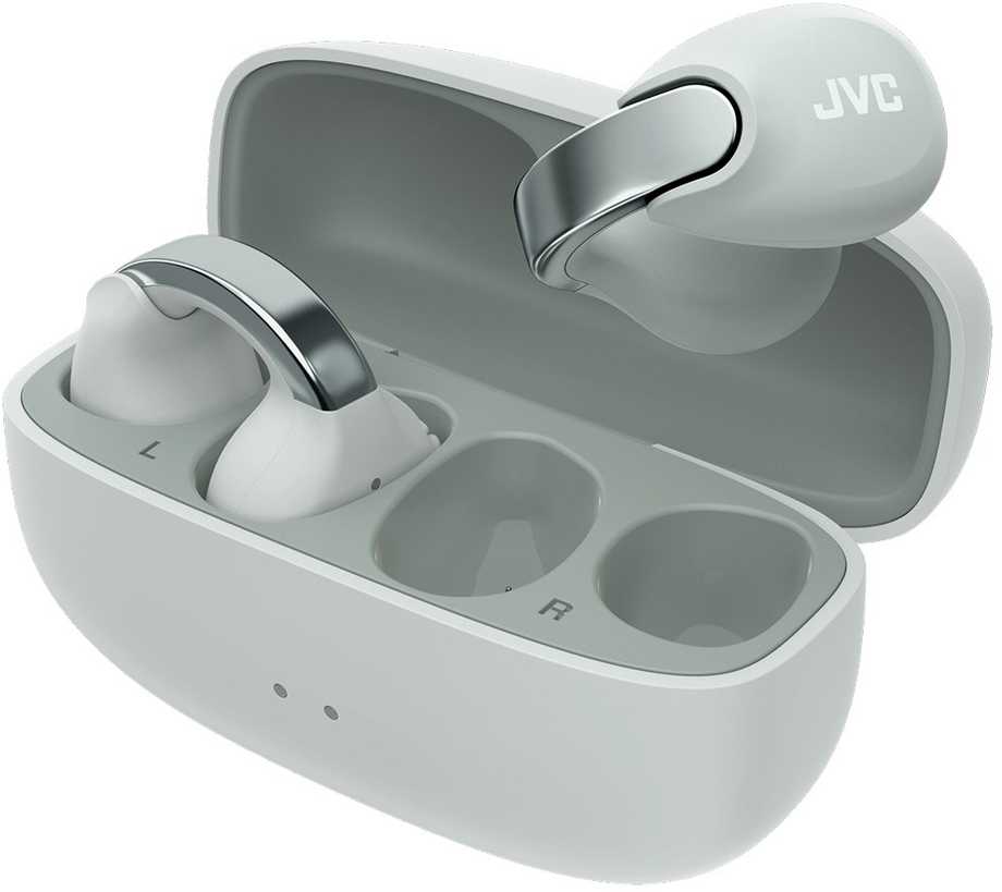 JVC HA-NP1THU - open-back TWS earcuff ausinės, pilkas
