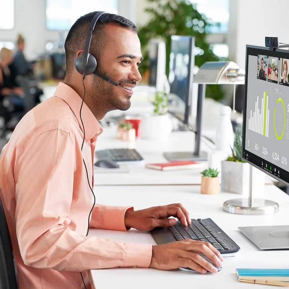 Ausinės logitech ausinės h340 usb