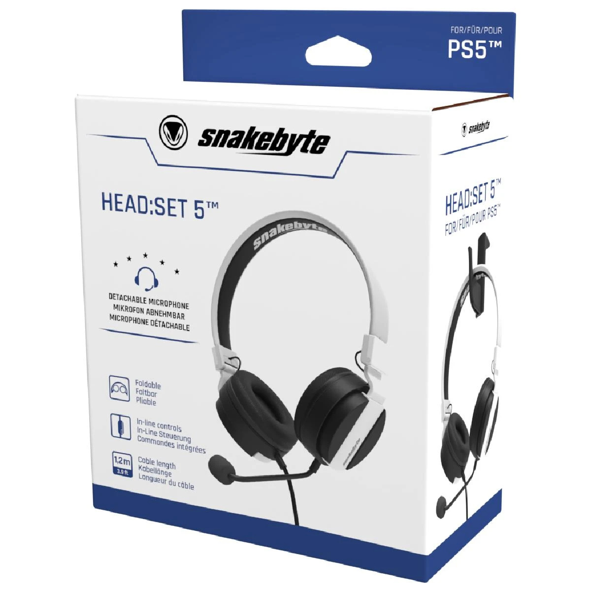 Ausinės Snakebyte Head:Set 5 Balta (GAMSNKSLU0002)