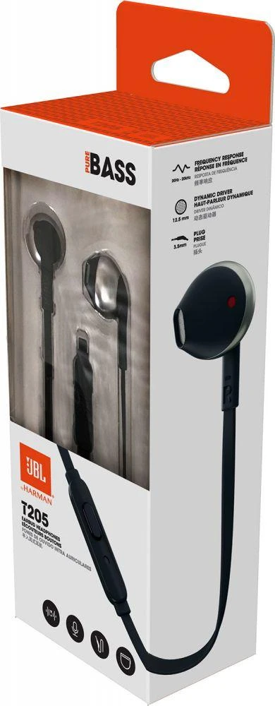 JBL T205 ausines, juodos