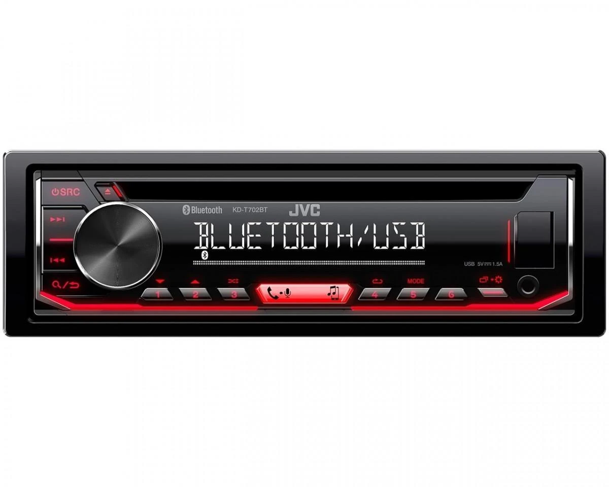 Automagnetola Nešiojamas stereo automobilis KENWOOD KD-T702BT (Bluetooth, CD + USB + AUX)