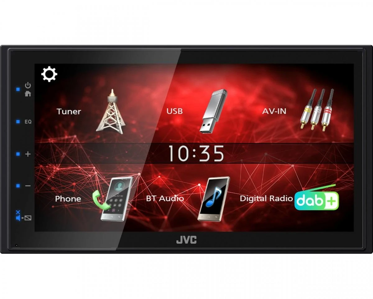 Automagnetola JVC, KW-M27DBT 2-DIN AV grotuvas su 6.8" ekranu, Bluetooth