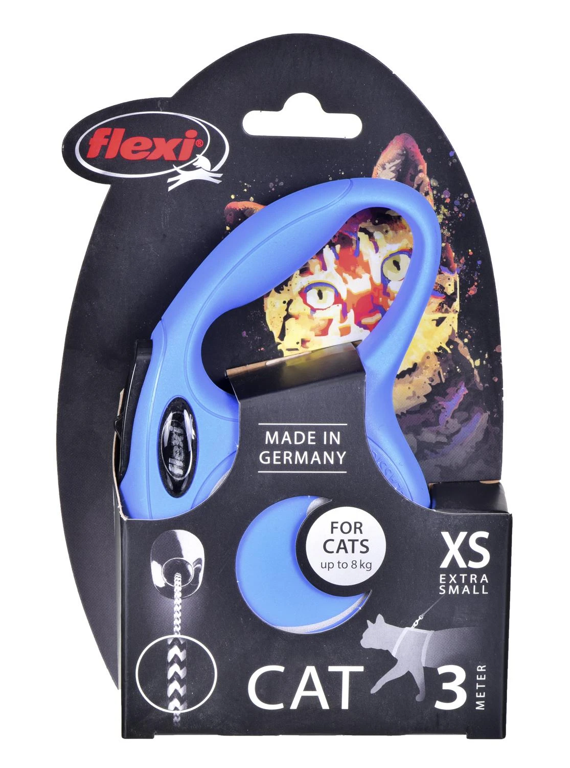Flexi New Classic Cat XS 3 m Dog Ištraukiamas pavadėlis