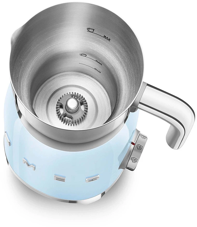 Namų ir Virtuvės Prietaisas - SMEG MFF11PBEU Automatinis Pieno Putų Plakiklis 500W 250ml Mėlynas
