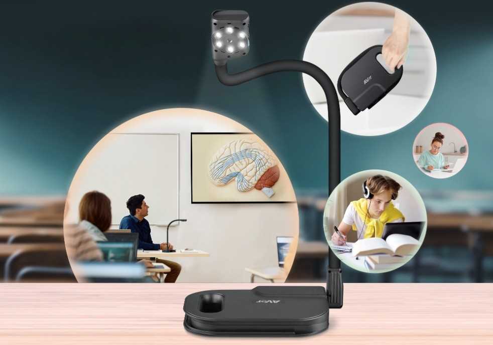 AverMedia AVer U50+ dokumentų kamera Juoda 25,4 / 3,2 mm (1 / 3.2″) CMOS USB 2.0