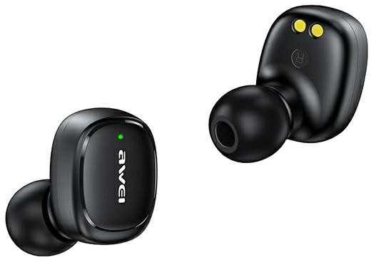 AWEI Bluetooth 5.1 T13 Pro TWS ausinės + docking station juodos spalvos