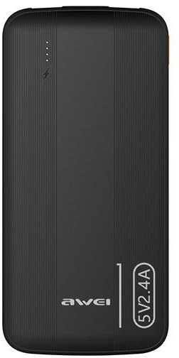 Išorinė baterija Power Bank Awei P20K 5V/2.4A 10000mAh juoda
