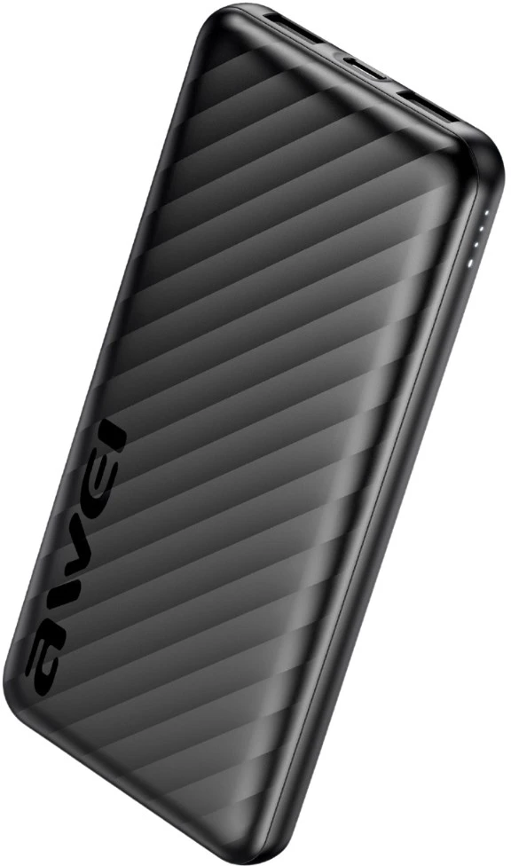 PowerBank AWEI P5K Pro 10000mAh 2xUSB juodos spalvos