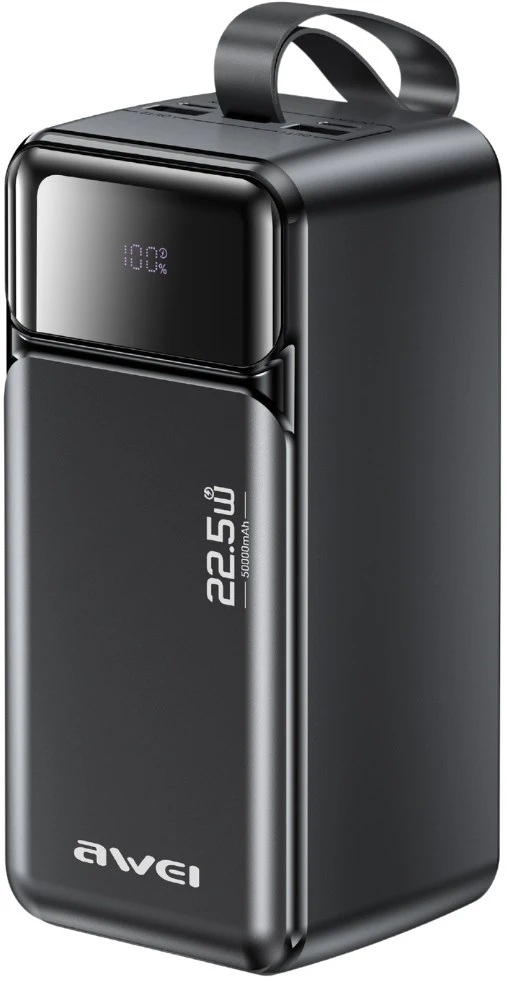 Powerbank Awei PA-106 50000mAh 22,5W PD 3xUSB-C juodos spalvos