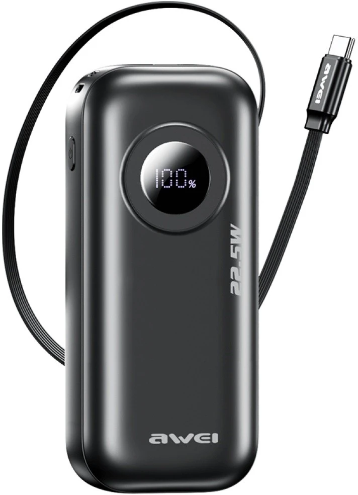 AWEI PowerBank PA-9 10000mAh 22.5W juodos spalvos
