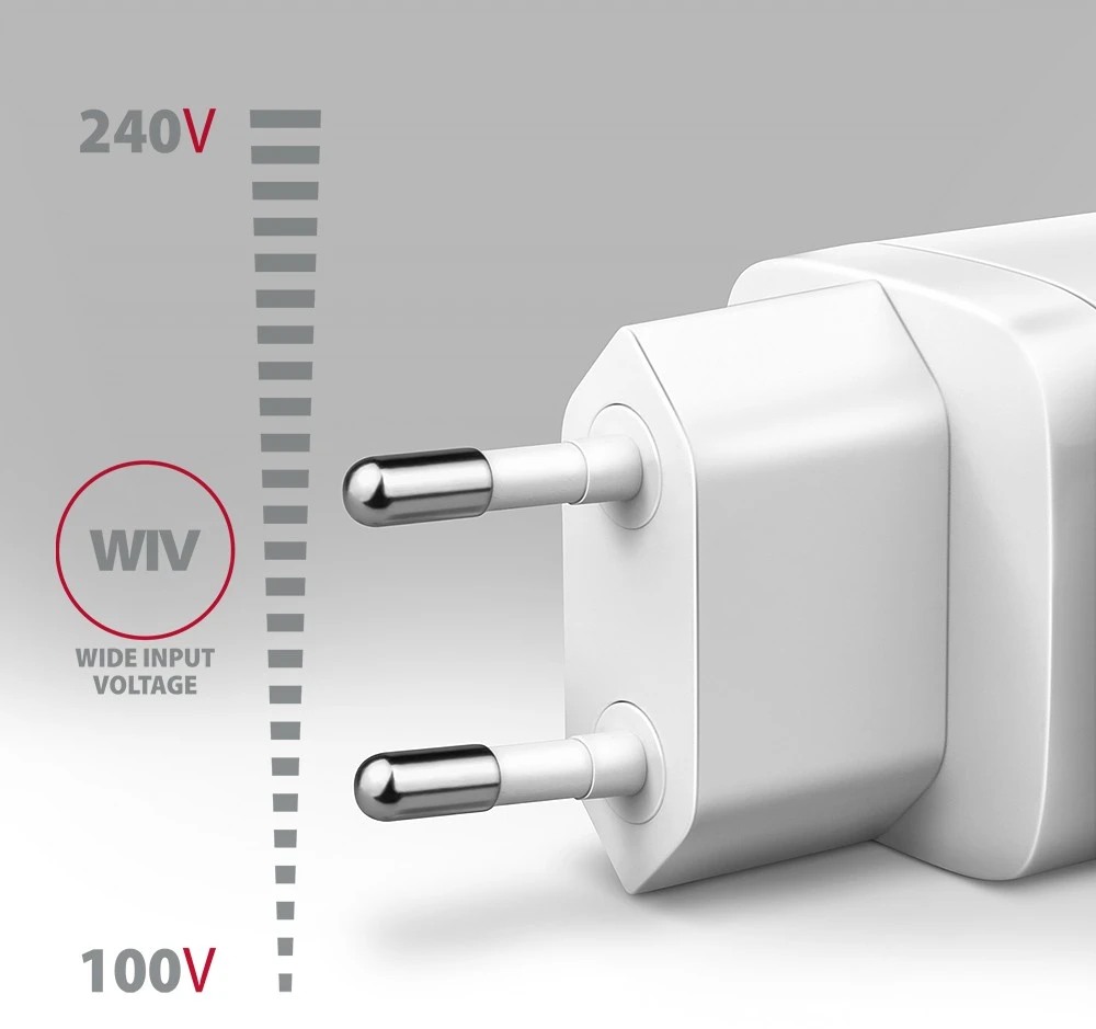 Axagon Acu-pd30w Įkroviklis jungiama į tinklą pd 30w, 1x port usb-c, pd3.0/qc3.0/afc/fcp/apple balta