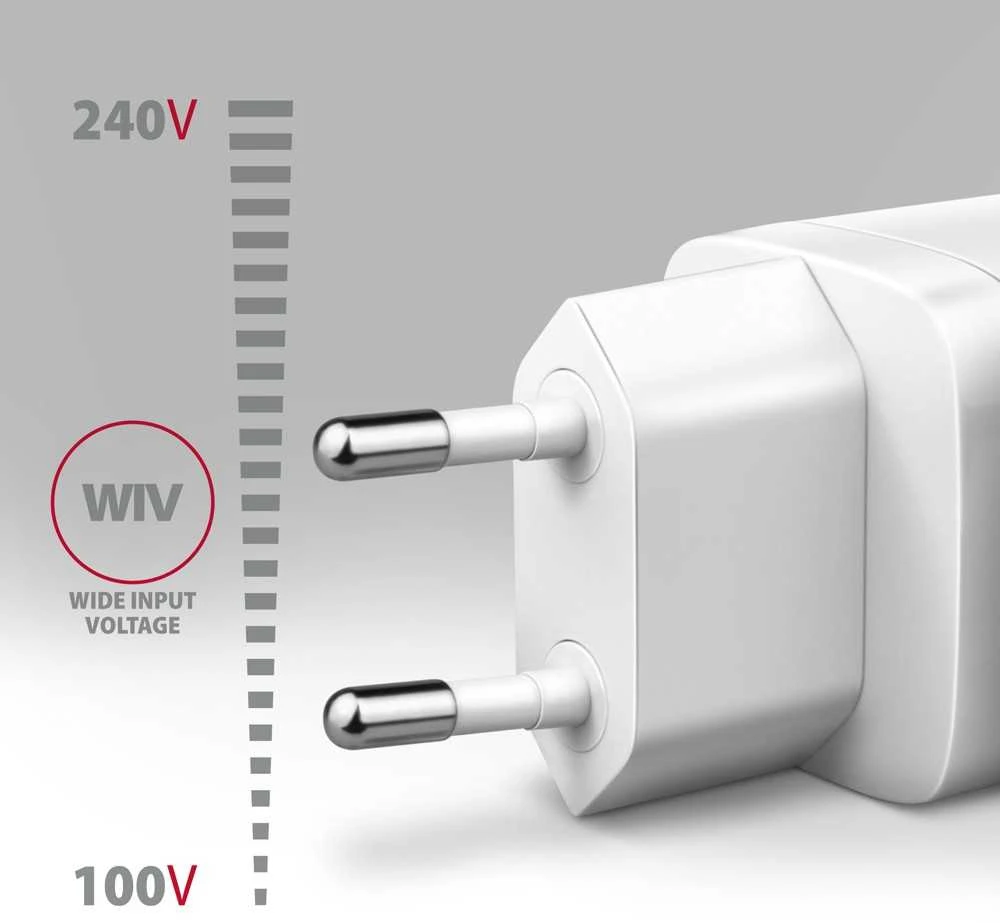 Axagon Acu-pq30w Įkroviklis jungiama į tinklą pd & qc 30w, qc3.0,4.0/afc/fcp/pps/apple balta