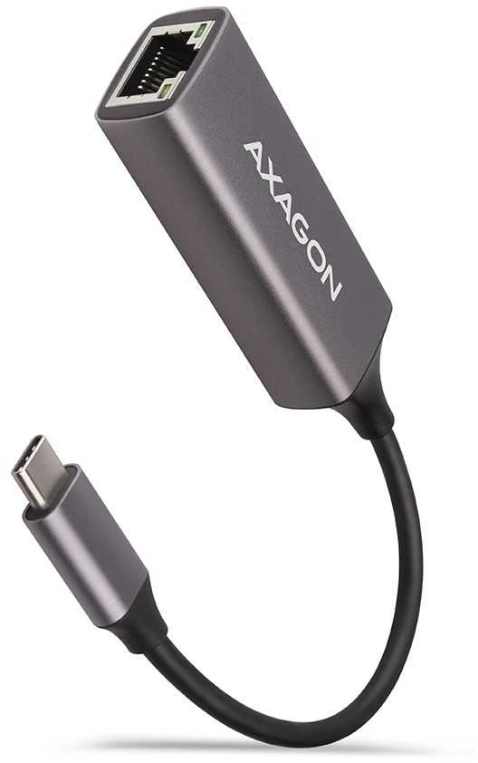 AXAGON ADE-TRC Type-C USB3.2 Gen 1 - Gigabit Ethernet 10/100/1000 Adapteriai, metalas, titan pilkas