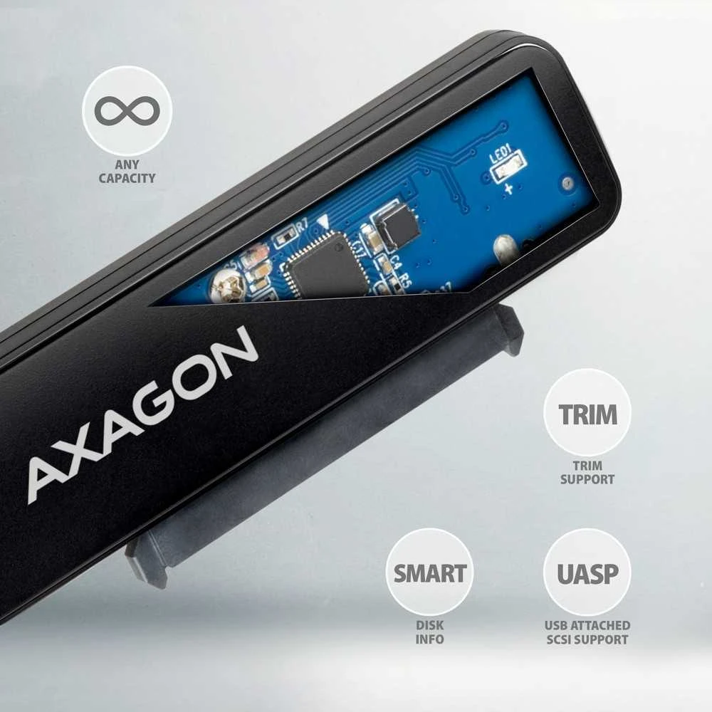 Axagon Adsa-fp2c adapter usb-c 5gbps sata 6g 2.5" hdd/ssd fastport2
