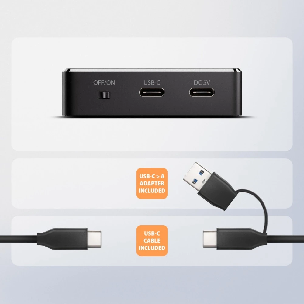 AXAGON ADSA-M2C11 USB-C 10Gbps docking station for M.2 NVMe / SATA SSD