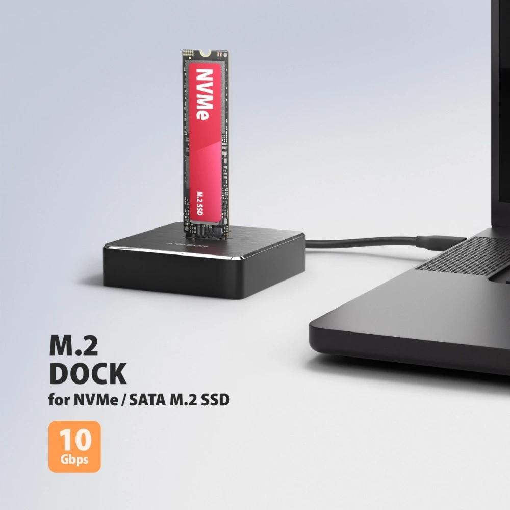 AXAGON ADSA-M2C11 USB-C 10Gbps docking station for M.2 NVMe / SATA SSD