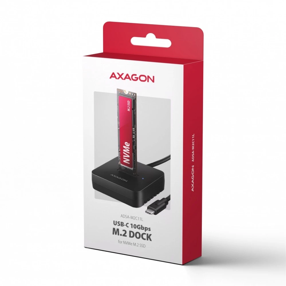 AXAGON | USB-C 10Gbps docking station for M.2 NVMe SSD | ADSA-M2C11L